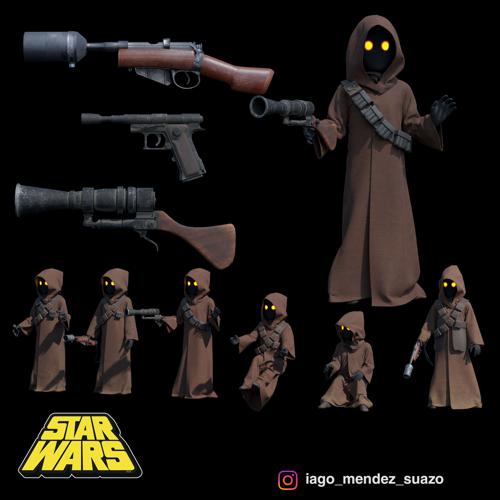 Jawas from Tatooine [static poses, no rig ] preview image